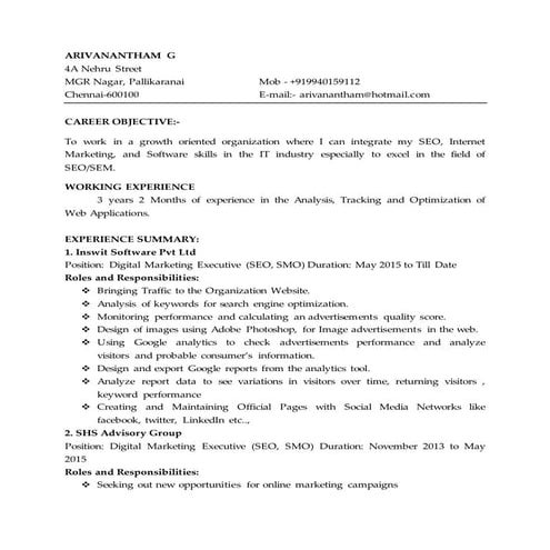 Arivanantham_Digital Marketing