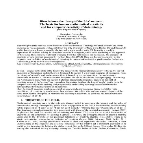 Human and Computer Creativity in Poland