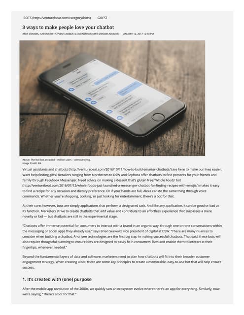 3 ways to make people love your chatbot