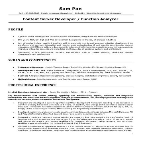 Sam Pan-Livelink-Resume(SC)