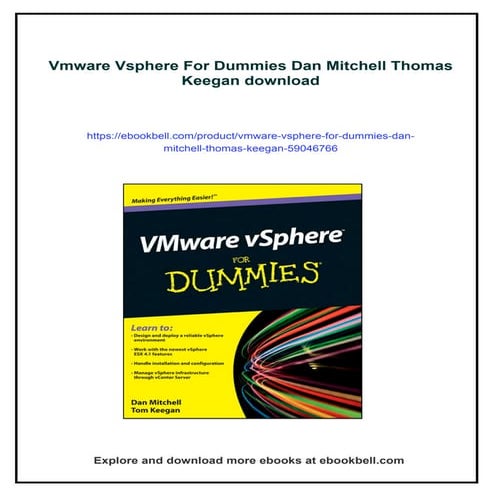 Vmware Vsphere For Dummies Dan Mitchell Thomas Keegan