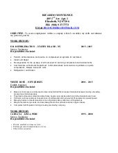 RICARDO MONTANEZ RESUME - 2016-17 1