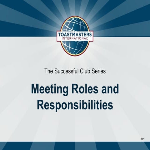 TMI - Meeting Roles and Responsibilities