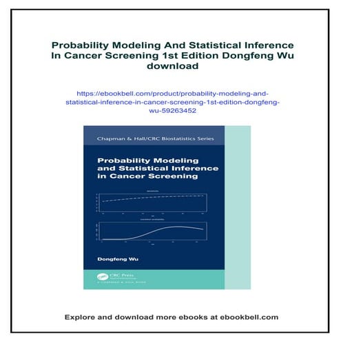 Probability Modeling And Statistical Inference In Cancer Screening 1st ...