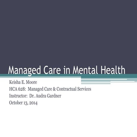 managed care in mental health