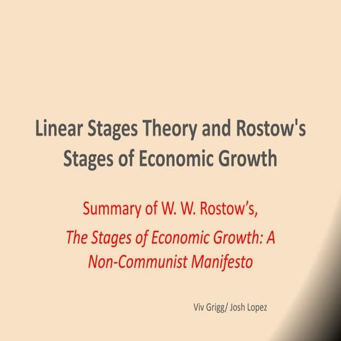 TUL 560-12-2 Rostow's Stages to Capitalist Takeoff