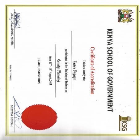 KSG Accreditation Certificate | PDF