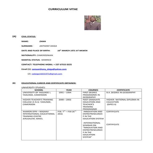 ochola edwin CV | PDF