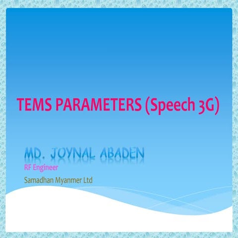 TEMS PARAMETER (3G)