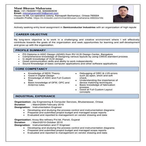 Mani Final Resume