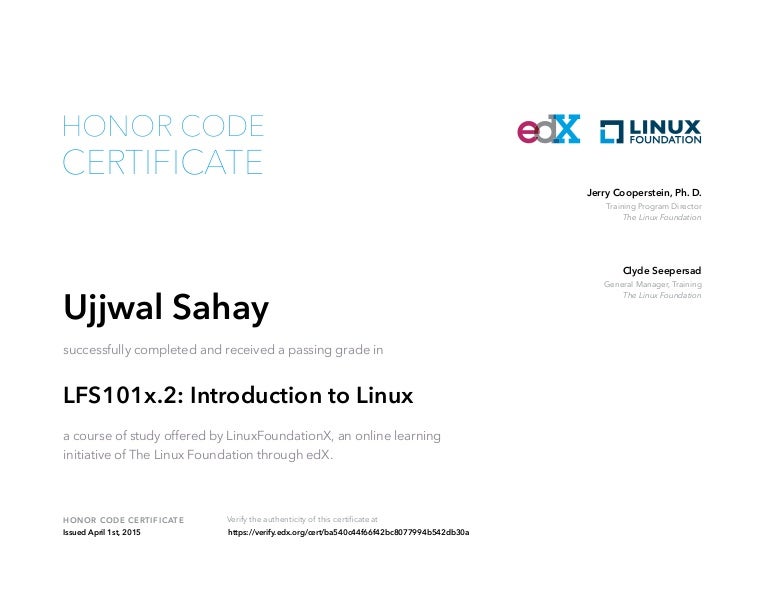 Linux foundation Certificate