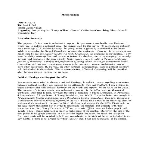 Course Project 6.1 Interpreting the Survey