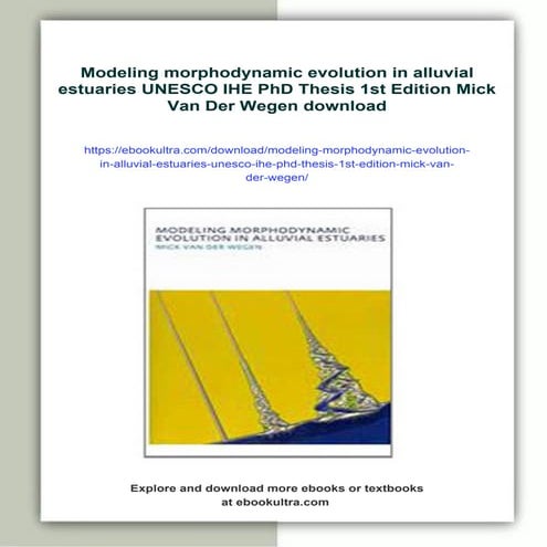 Modeling morphodynamic evolution in alluvial estuaries UNESCO IHE PhD Thesis ...