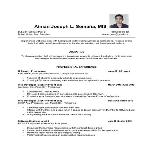 Aiman Joseph Semana_CV