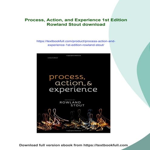 Process, Action, and Experience 1st Edition Rowland Stout