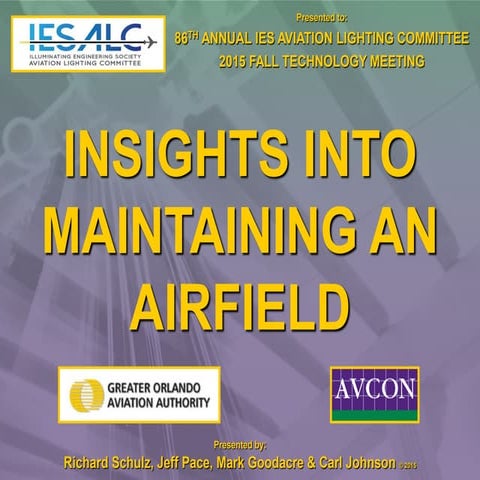 2015 IES LESSONS LEARNED PRESENTATION 2015-10-10