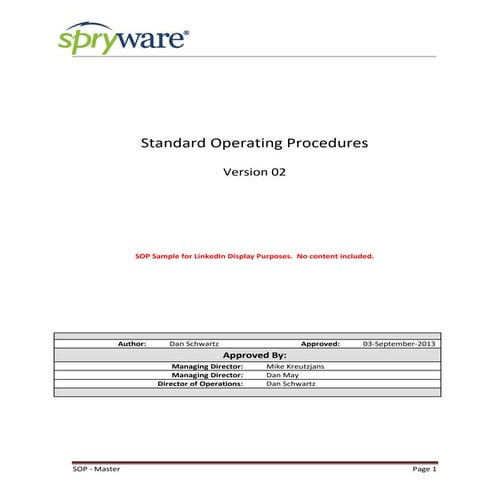 SOP - Master | PDF