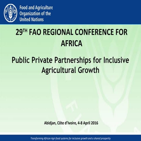 Public Private Partnership in Agriculture | PPT