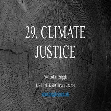 29. Climate Change: Climate Justice | PPTX