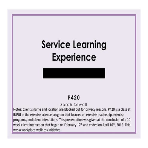 Client Presentation - LinkedIn