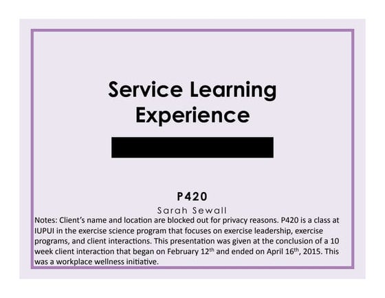 Client Presentation - LinkedIn