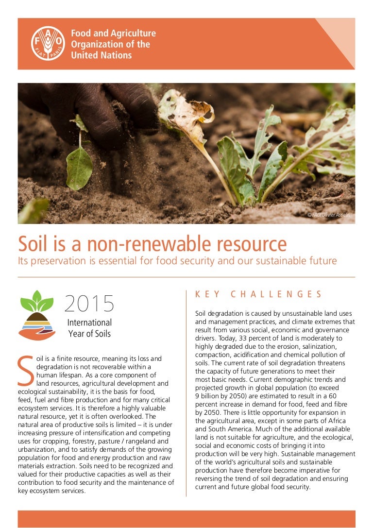 Soil is a nonrenewable resource