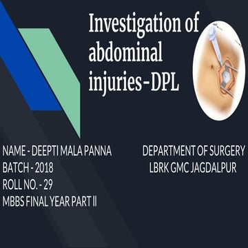 diagnostic peritoneal lavage (DPL)