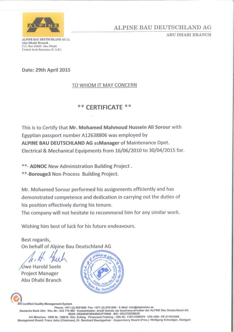 Alpine Borouge 3 Certificate