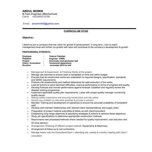 Project manager resume (1) | PDF