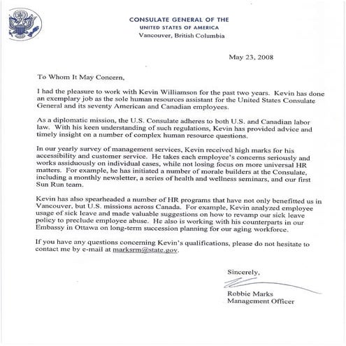 Reference letter - R. Marks | PDF