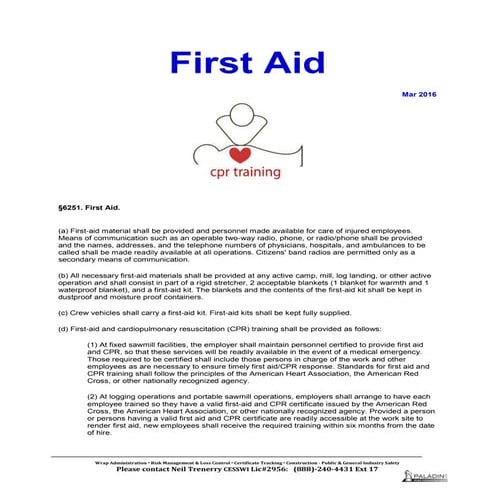 29 first aid