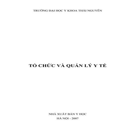Quản lý và tổ chức y tế - Thái Nguyên