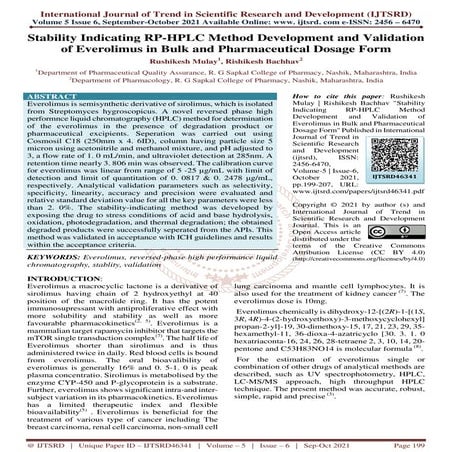 Stability Indicating RP HPLC Method Development and Validation of ...