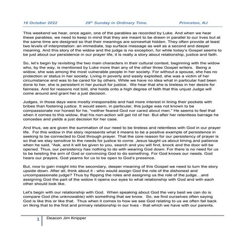 Homily: 29th Sunday in Ordinary Time C 2022.docx