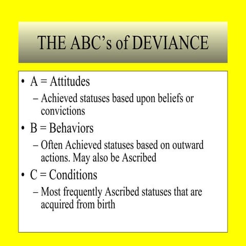 Theories of Deviance