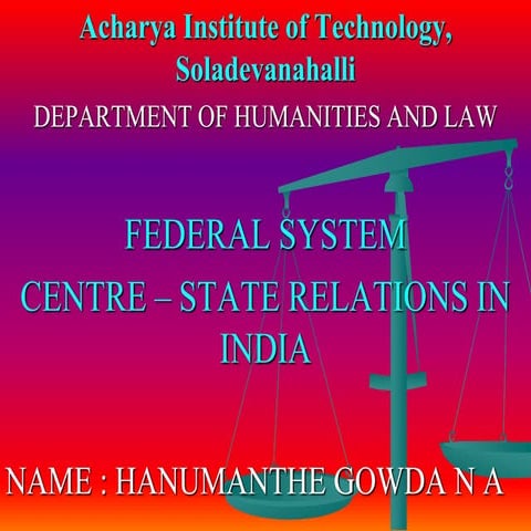 Centre State Relations