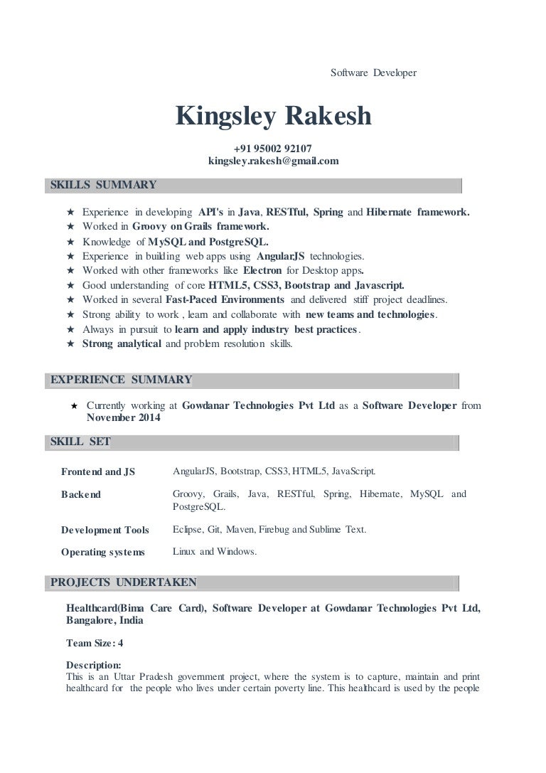 Rakesh Java Resume