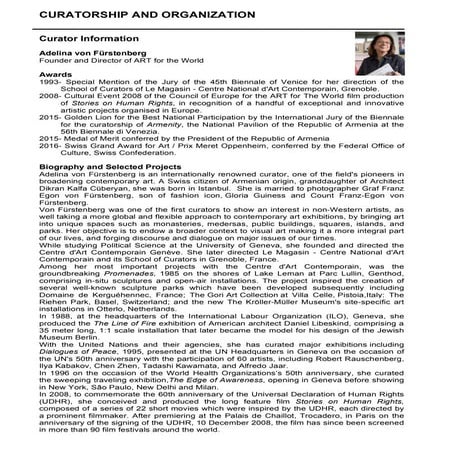 Curatorship_Organization_Activities_ Global Partner | PDF