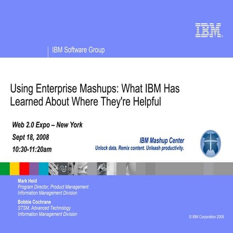 W2.0 Expo - Heid Mashups - Sept 18, 2008