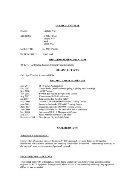Graham Wray presentations