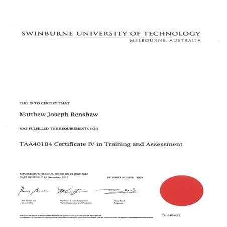 Cert Iv In Training And Assessment 2 Pdf