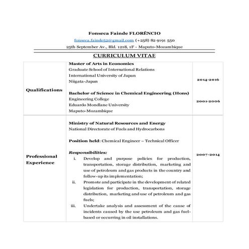 CV-Fonseca Fainde FLORÊNCIO