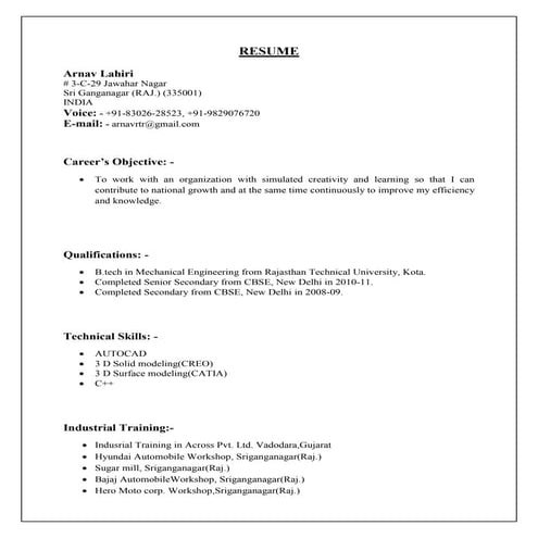 CURRICULUM VITAE ARNAV
