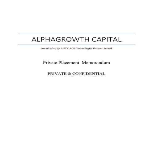 AlphaGrowthCapital-PrivatePlacementMemorandum