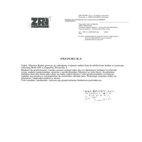Recommendations (Croatian) zri | ODT