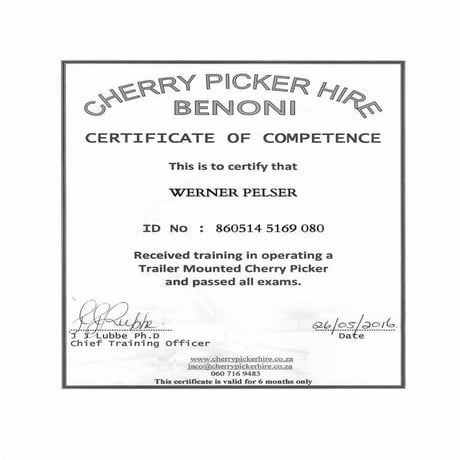 To Operate Trailer mounted Cherry Picker