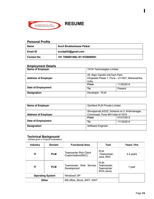 Sunil Petkar Resume_1607015