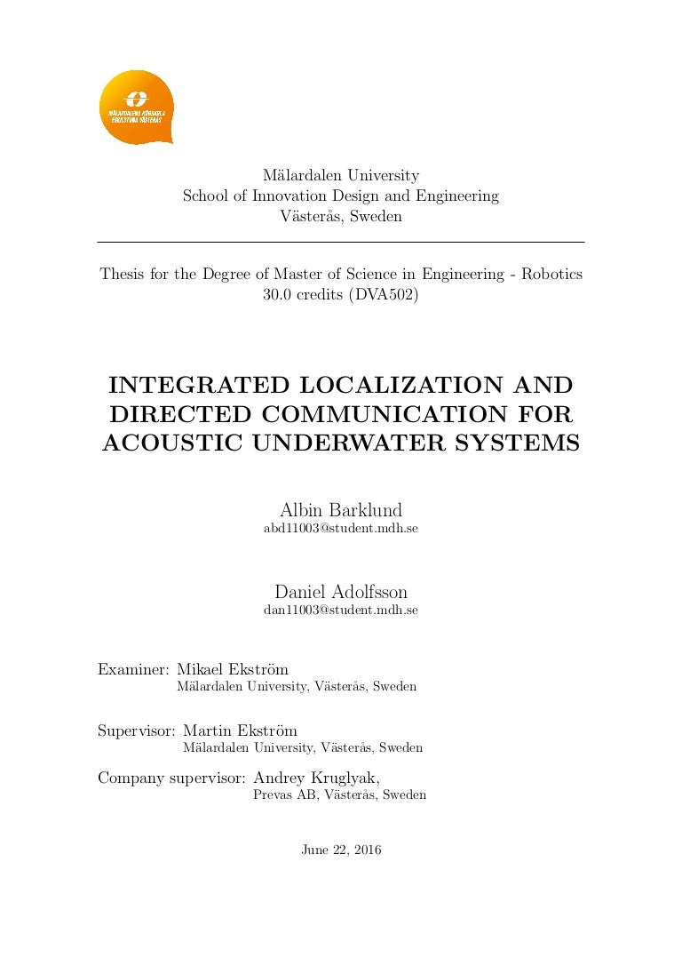 Master's Thesis