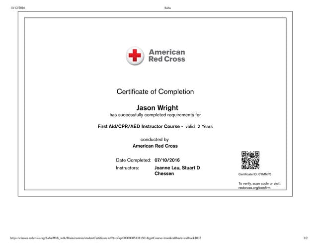 RED CROSS INSTRUCTOR AED:CPR First Aid PDF RED CROSS INSTRUCTOR AED:CPR First Aid PDF