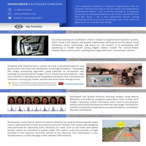 Portfolio - Ramsundar K G